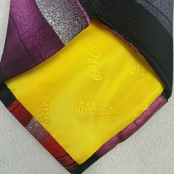 Vintage Jerry Garcia Abstract Silk Necktie Orange Horizon Collection 61 - Picture 3 of 4